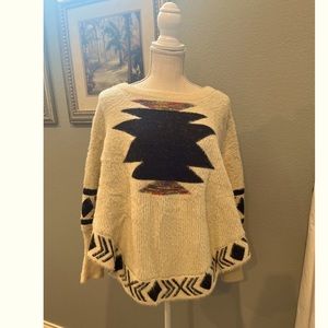 Kamana poncho style Aztec sweater